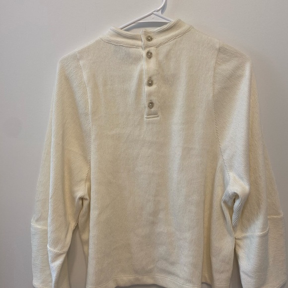 Madewell Texture & Thread Cream long sleeve top - Picture 3 of 8